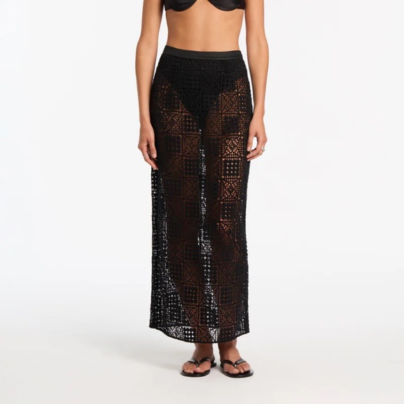 SIR Rayure Midi Skirt - Picture 2 of 4